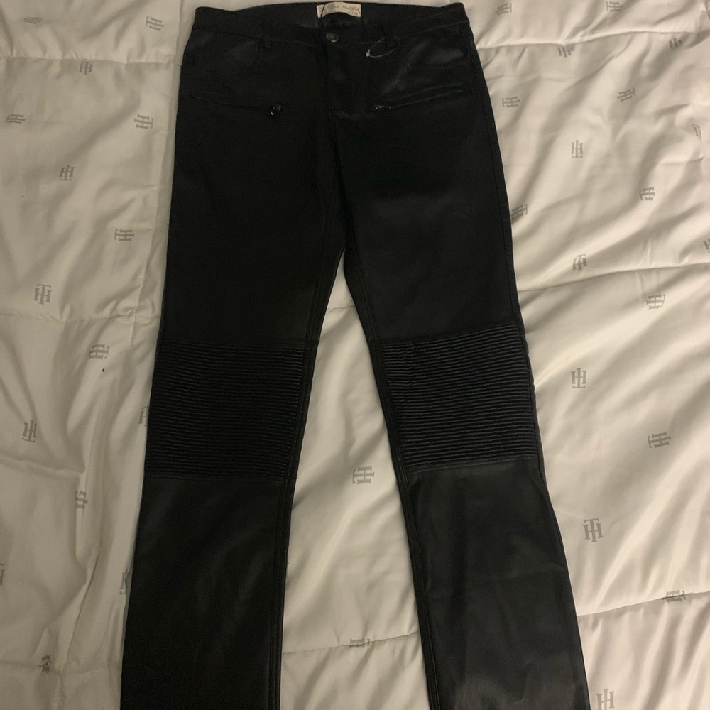 Pleather black pants
